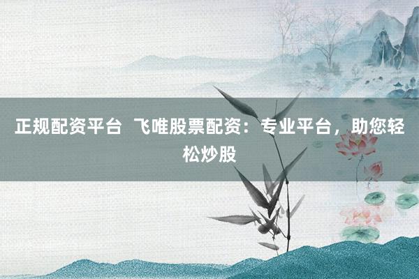 正规配资平台  飞唯股票配资：专业平台，助您轻松炒股