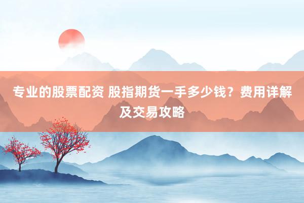 专业的股票配资 股指期货一手多少钱？费用详解及交易攻略