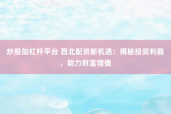 炒股加杠杆平台 西北配资新机遇：揭秘投资利器，助力财富增值